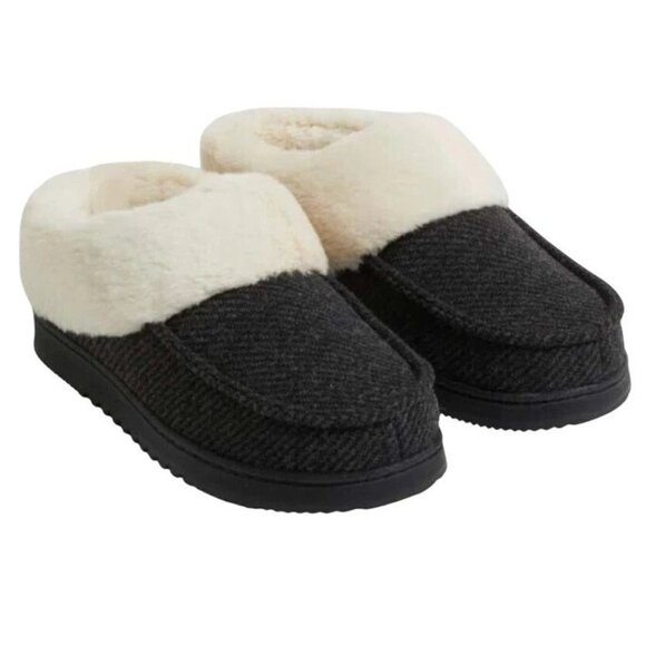 Dearfoams 7/8 Women Faux Fur House Shoes Slippers Corduroy Winter Fuzzy Slip-on - Picture 4 of 12